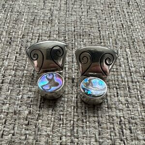 925 Sajen Abalone earrings and pendant set